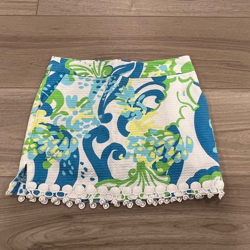 Lilly Pulitzer Blue and Green Skort